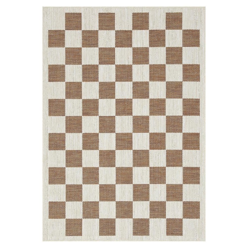PLAYA RUG Daisy Brick and Ivory 8 ft. x 10 ft. Indoor/Outdoor Area Rug DAY-BRICK-8X10