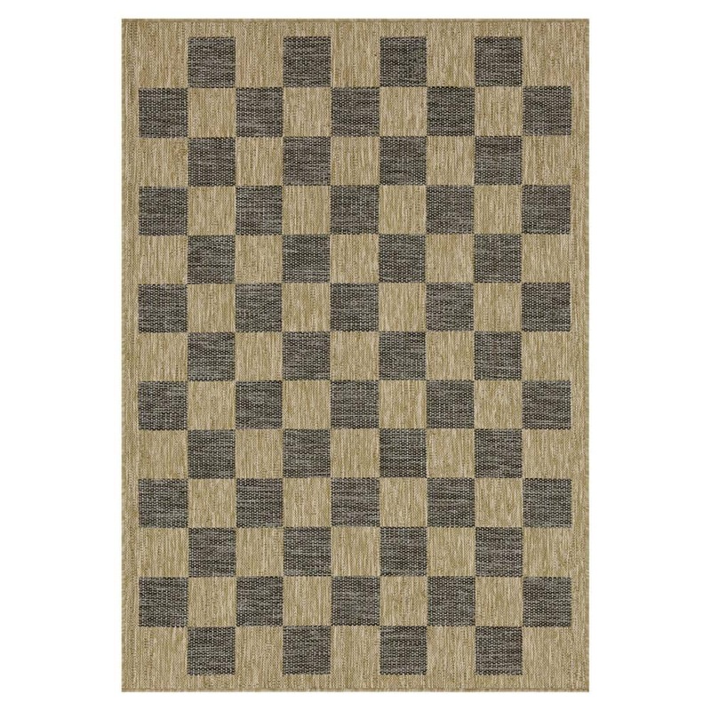 PLAYA RUG Daisy Jute and Black 6 ft. x 9 ft. Indoor/Outdoor Area Rug DAY-B.JUT-6X9