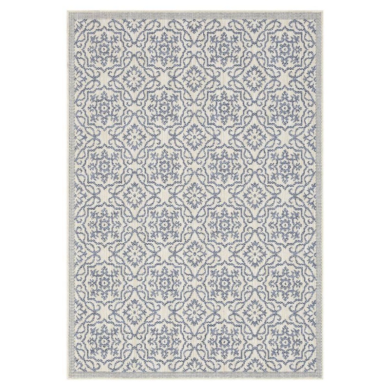 PLAYA RUG Eliza Blue 5 ft. x 8 ft. Indoor/Outdoor Area Rug ELZ-BLUE-5X8