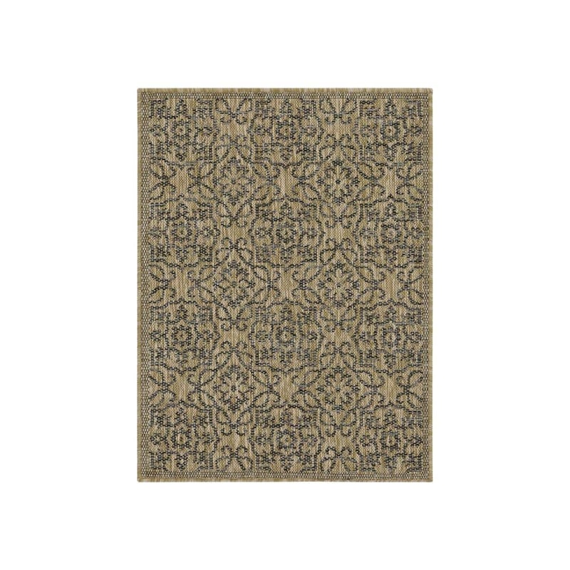 PLAYA RUG Eliza Jute and Black 2 ft. x 3 ft. Indoor/Outdoor Area Rug ELZ-JUTE-2X3