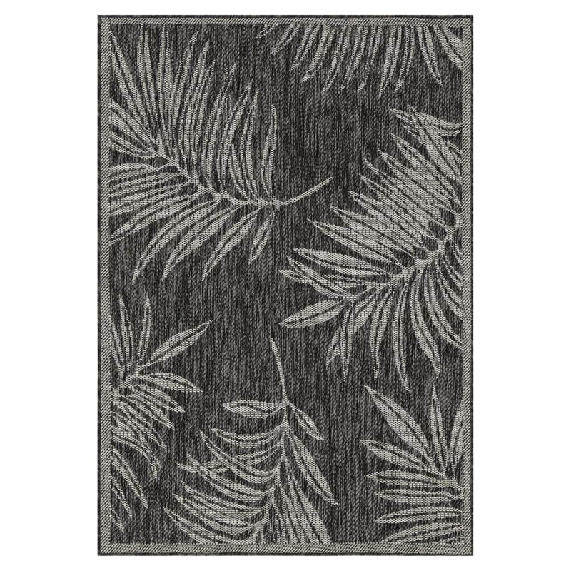 PLAYA RUG Liana Black and Gray 10 ft. x 13 ft. Indoor/Outdoor Area Rug LIA-BLK-10X13