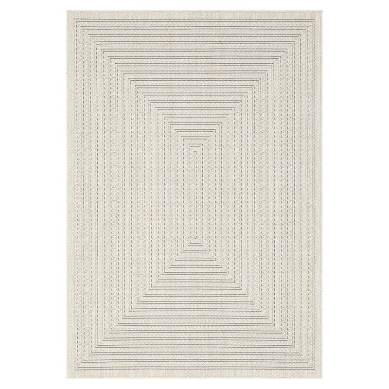 PLAYA RUG Viola Ivory 5 ft. x 8 ft. Indoor/Outdoor Area Rug VIO-IVO-5X8
