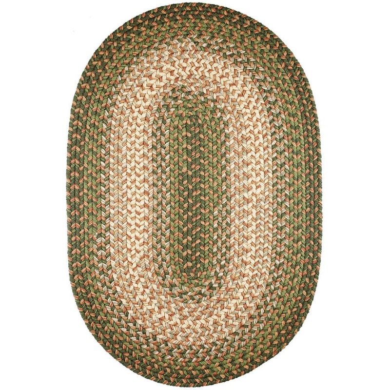 Rhody Rug Ombre Herb Garden 5 ft. x 8 ft. Oval Indoor/Outdoor Braided Area Rug OM63R060X096
