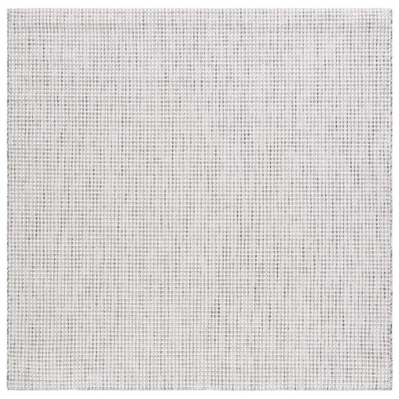 SAFAVIEH Courtyard Ivory/Dark Gray 7 ft. x 7 ft. Woven Geometric Indoor/Outdoor Square Area Rug CY8586-59021-7SQ