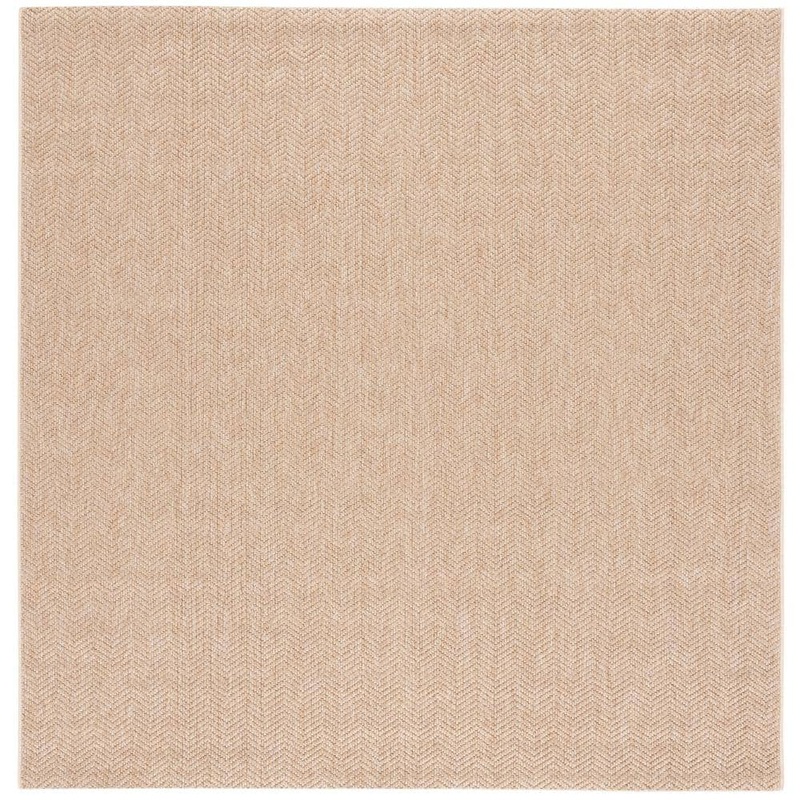 SAFAVIEH Sisal All-Weather Natural 7 ft. x 7 ft. Chevron Striped Indoor/Outdoor Square Area Rug SAW402B-7SQ