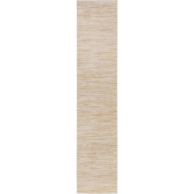 Nourison Essentials 2 ft. x 10 ft. Ivory Gold Abstract Contemporary Runner Indoor/Outdoor Area Rug 916723