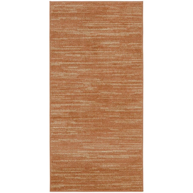 Nourison Essentials doormat 2 ft. x 4 ft. Rust Abstract Contemporary Indoor/Outdoor Area Rug 916877