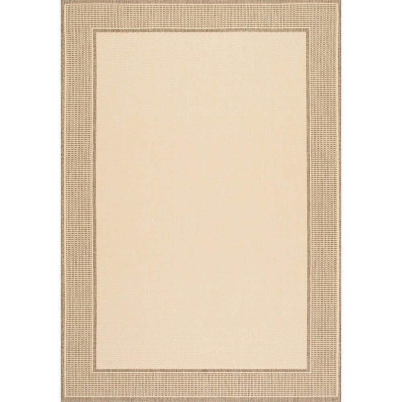 nuLOOM Gris Border Beige 8 ft. x 11 ft. Indoor/Outdoor Patio Area Rug OWDN05B-71001010