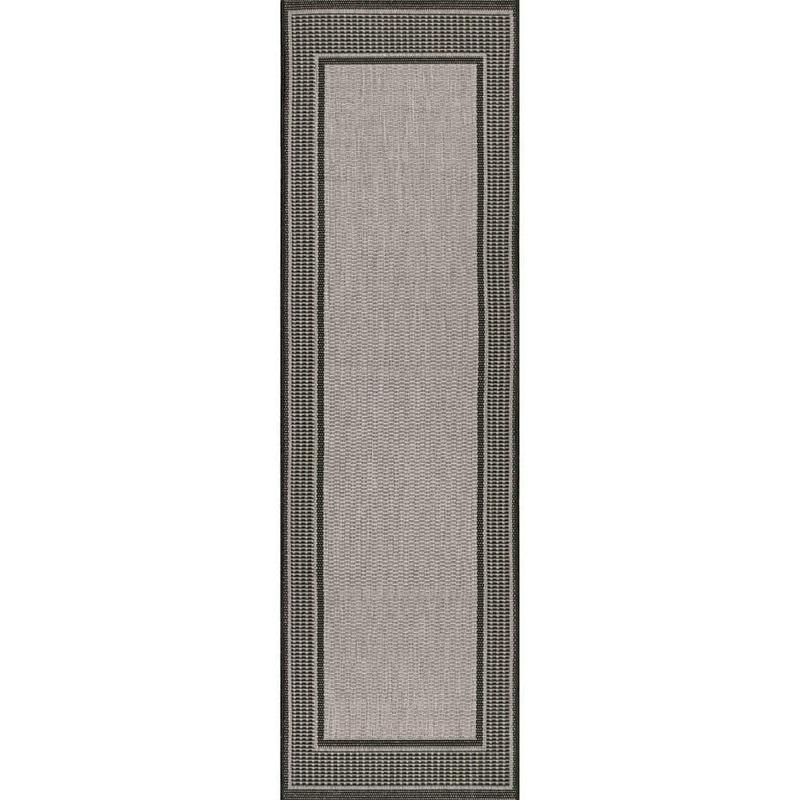 nuLOOM Gris Gray 2 ft. x 6 ft. Indoor/Outdoor Runner Patio Rug OWDN05A-206