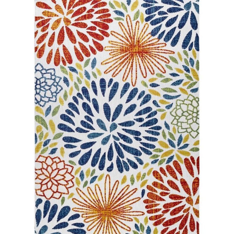 nuLOOM Irina Modern Bohemian Floret Multi 8 ft. x 10 ft. Patio/Living Room/Bedroom/Dining Room Indoor/Outdoor Area Rug MLCL03A-8010