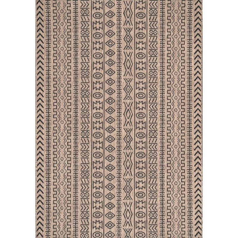 nuLOOM Jamie Southwestern Brown 5 ft. x 8 ft. Indoor/Outdoor Patio Area Rug OWDN30B-53076
