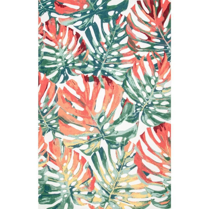 nuLOOM Janice Contemporary Floral Multicolor 10 ft. x 13 ft. Indoor/Outdoor Area Rug HJOA03A-10013