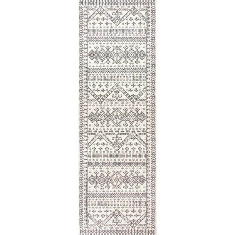 nuLOOM Kandace Ivory 2 ft. x 8 ft. Indoor/Outdoor Runner Patio Rug OWDN24B-208