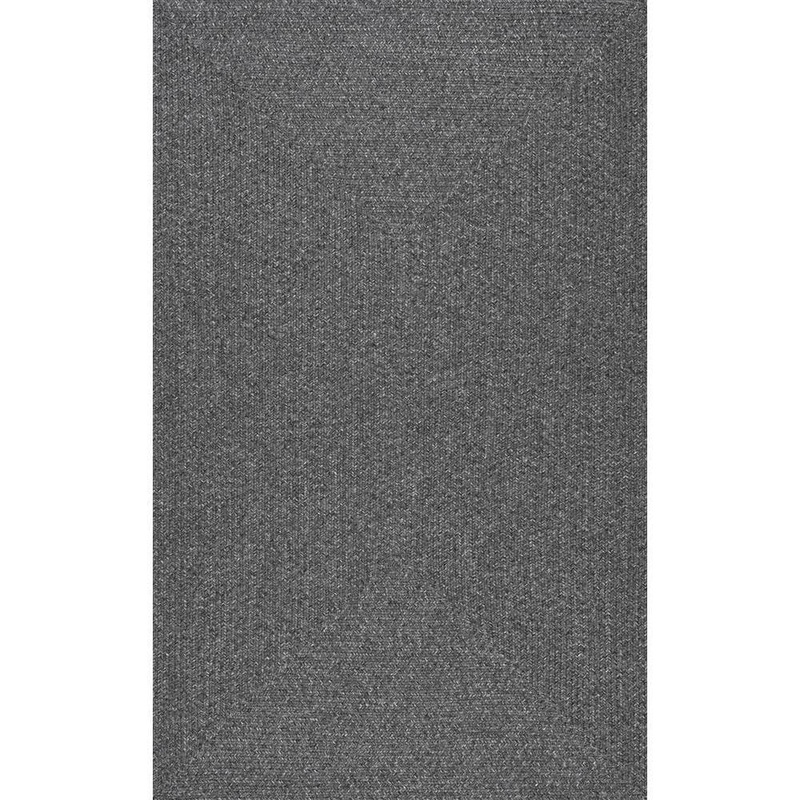 nuLOOM Lefebvre Casual Braided Charcoal 12 ft. x 15 ft. Indoor/Outdoor Patio Area Rug HJFV01F-12015