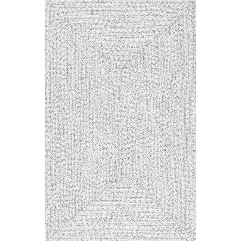 nuLOOM Lefebvre Casual Braided Ivory 8 ft. Indoor/Outdoor Square Patio Rug HJFV01E-S808