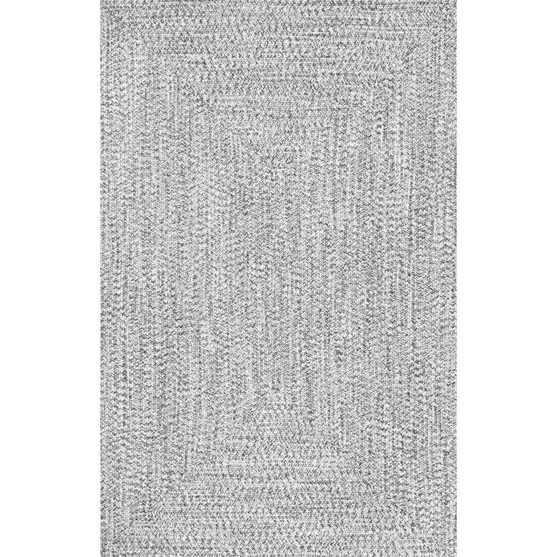 nuLOOM Lefebvre Casual Braided Salt & Pepper 4 ft. x 6 ft. Indoor/Outdoor Patio Area Rug HJFV01C-406