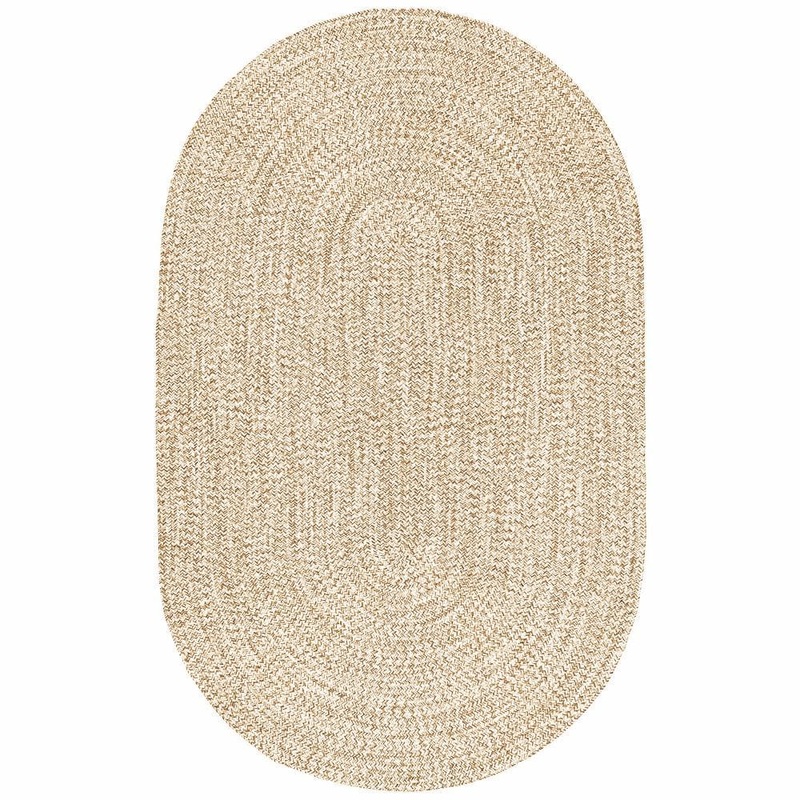 nuLOOM Lefebvre Casual Braided Tan 5 ft. x 8 ft. Oval Indoor/Outdoor Patio Area Rug HJFV01G-O508