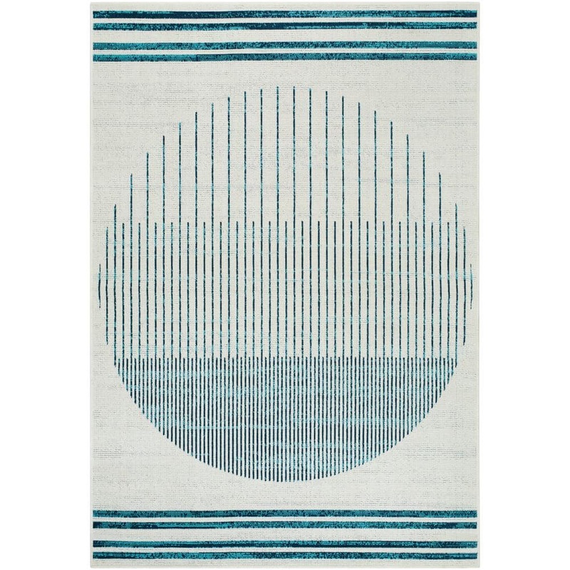 Livabliss Alfresco Blue/Brown Abstract 7 ft. x 11 ft. Indoor/Outdoor Area Rug ALF9692-73106