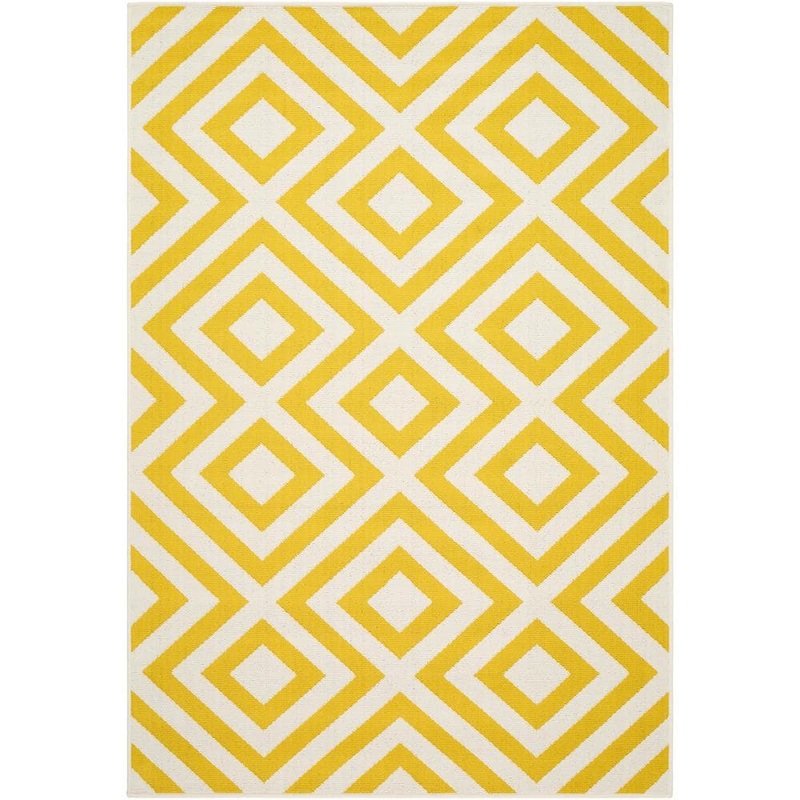 Livabliss Alfresco Yellow/White Modern 7 ft. x 10 ft. Indoor/Outdoor Area Rug ALF9688-73106