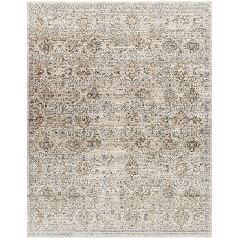 Livabliss Becki Owens Margaret 7 ft. 10 in. ft. x 10 ft. Gray Damask Washable Indoor/Outdoor Area Rug BOMG2306-71010