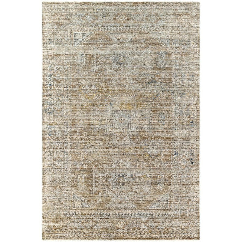 Livabliss Becki Owens Margaret Taupe/Brown Medallion 9 ft. x 13 ft. Washable Indoor/Outdoor Area Rug BOMG2302-9131