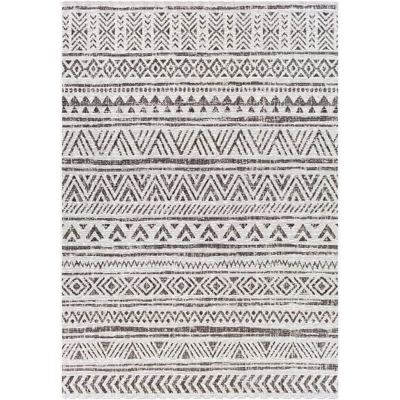 Livabliss Eartha Charcoal 2 ft. 7 in. x 12 ft. Indoor/Outdoor Area Rug S00161039662