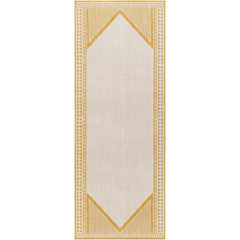 Livabliss Long beach Gray/Dark Gray 3 ft. x 7 ft. Runner Diamond Polypropylene Indoor/Outdoor Area Rug LBH2301-2773