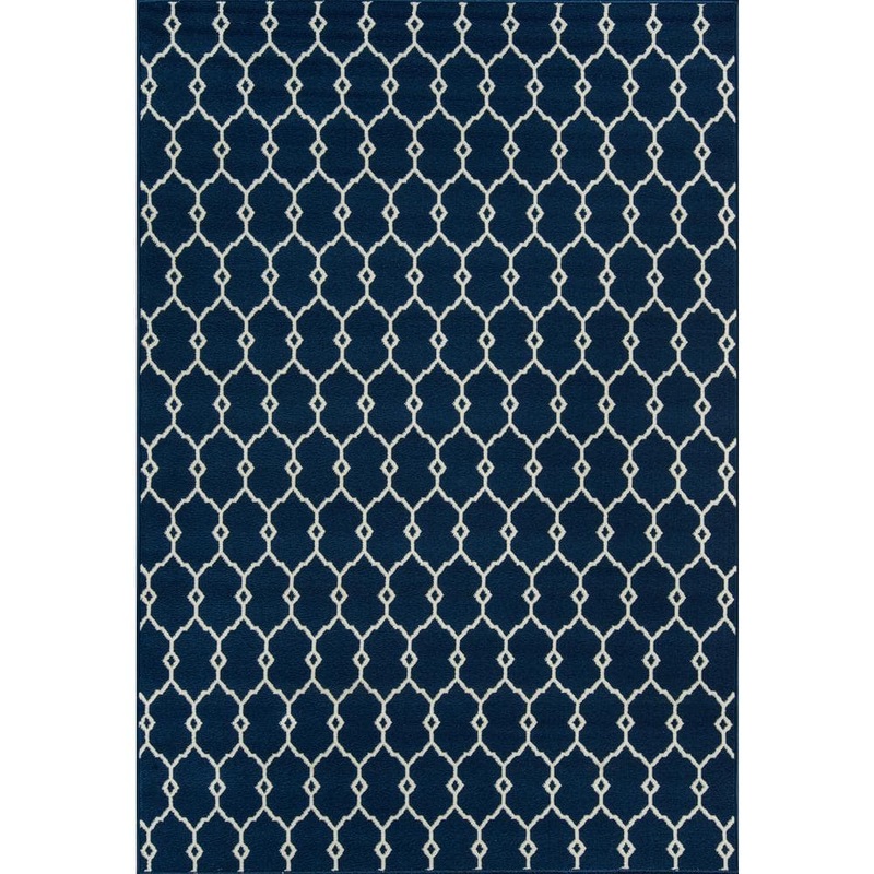Momeni Baja Navy 5 ft. x 8 ft. Indoor/Outdoor Area Rug BAJA0BAJ-2NVY5376