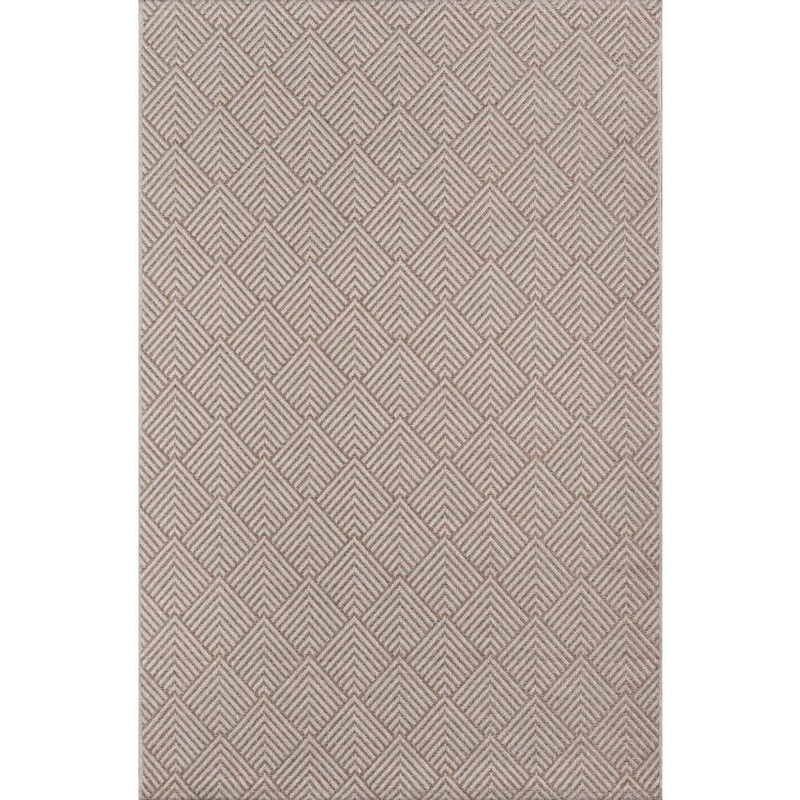 Momeni Como Beige 6 ft. 7 in. X 9 ft. 6 in. Indoor/Outdoor Area Rug COMO0COM-3BGE6796