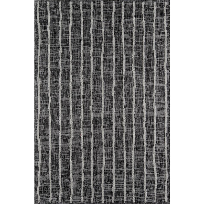 Momeni Sicily Charcoal 3 ft. 3 in. x 5 ft. Indoor/Outdoor Area Rug VILLAVI-03CHR3350