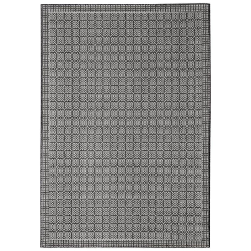 Nicole Miller Patio Country Luna Black/Gray 8 ft. x 10 ft. Geometric Indoor/Outdoor Area Rug 1-3752-480
