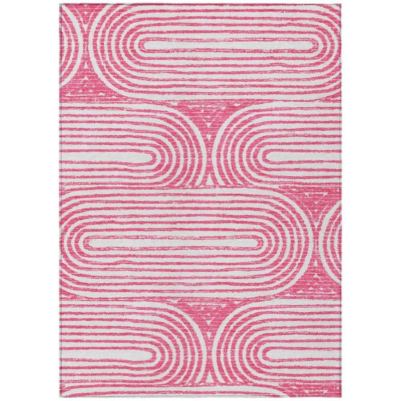 HomeRoots Blush 3 ft. x 5 ft. Woven Abstract Rectangle Indoor/Outdoor Area Rug 2000561825
