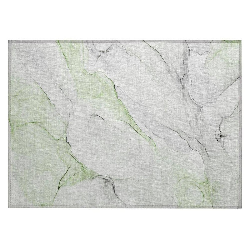 HomeRoots Green 2 ft. x 3 ft. Abstract Indoor/Outdoor Area Rug 2000560166