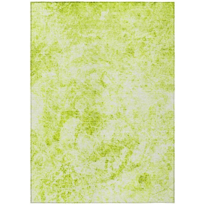 HomeRoots Lime Green 8 ft. x 10 ft. Woven Abstract Rectangle Indoor/Outdoor Area Rug 2000562647