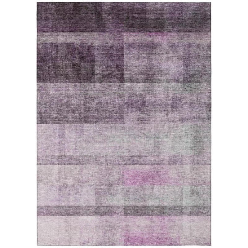 HomeRoots Purple 8 ft. x 10 ft. Woven Solid Color Rectangle Indoor/Outdoor Area Rug 2000563670