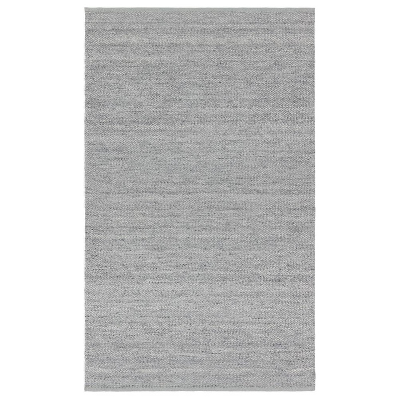 Jaipur Living Lamanda 3 ft. x 10 ft. Gray/Light Blue Solid Handmade Indoor/Outdoor Runner Area Rug RUG156889
