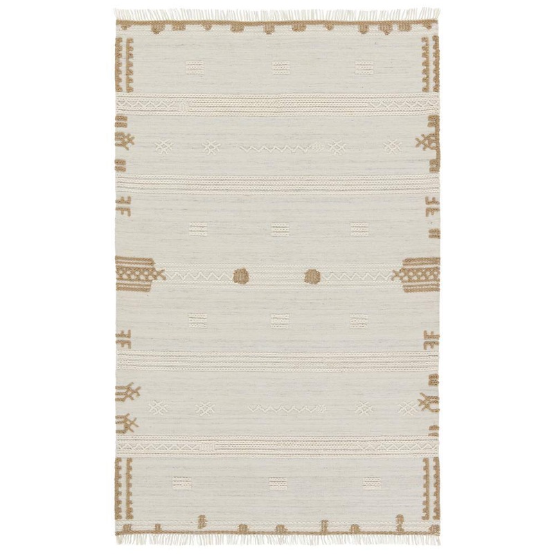 Jaipur Living Noble Ivory/Brown 8 ft. x 10 ft. Tribal PET Indoor/Outdoor Area Rug RUG156842