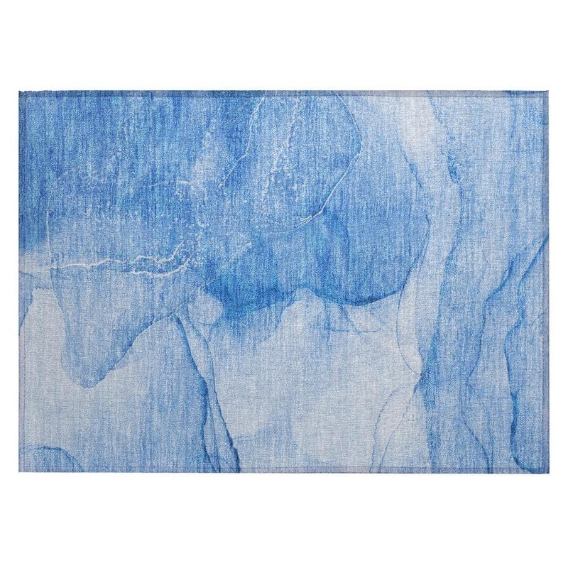 HomeRoots Blue 2 ft. x 3 ft. Abstract Indoor/Outdoor Area Rug 2000559730