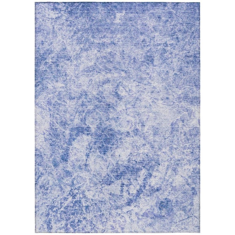 HomeRoots Blue 8 ft. x 10 ft. Woven Abstract Rectangle Indoor/Outdoor Area Rug 2000562665