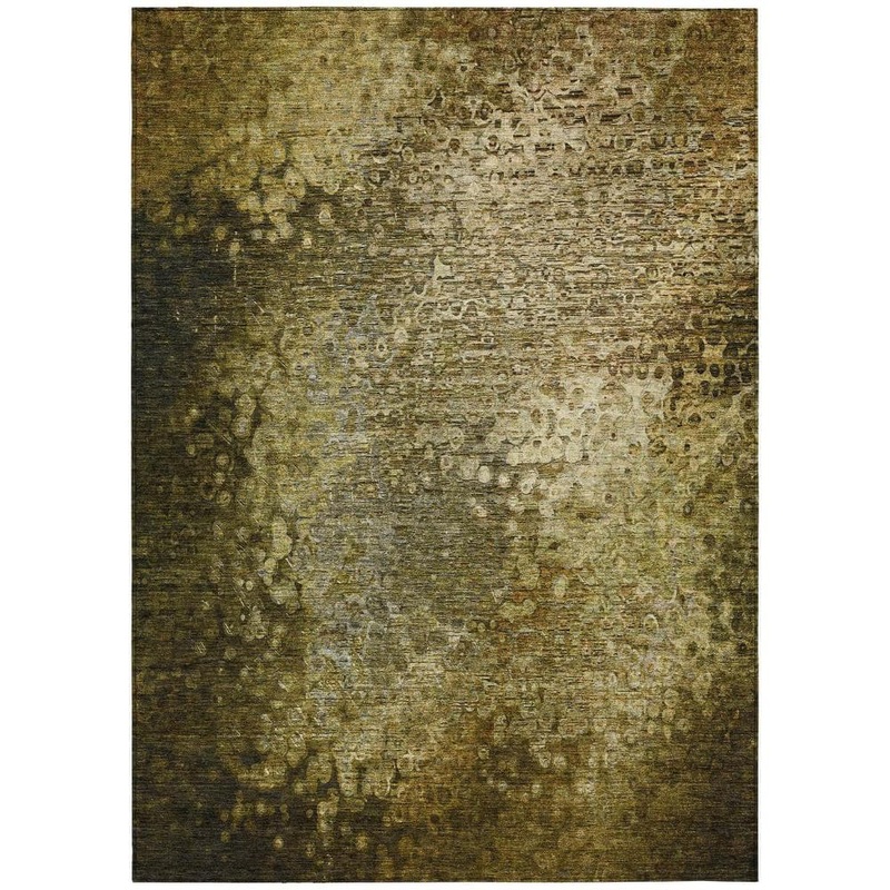 HomeRoots Brown 3 ft. x 5 ft. Woven Border Rectangle Indoor/Outdoor Area Rug 2000563505