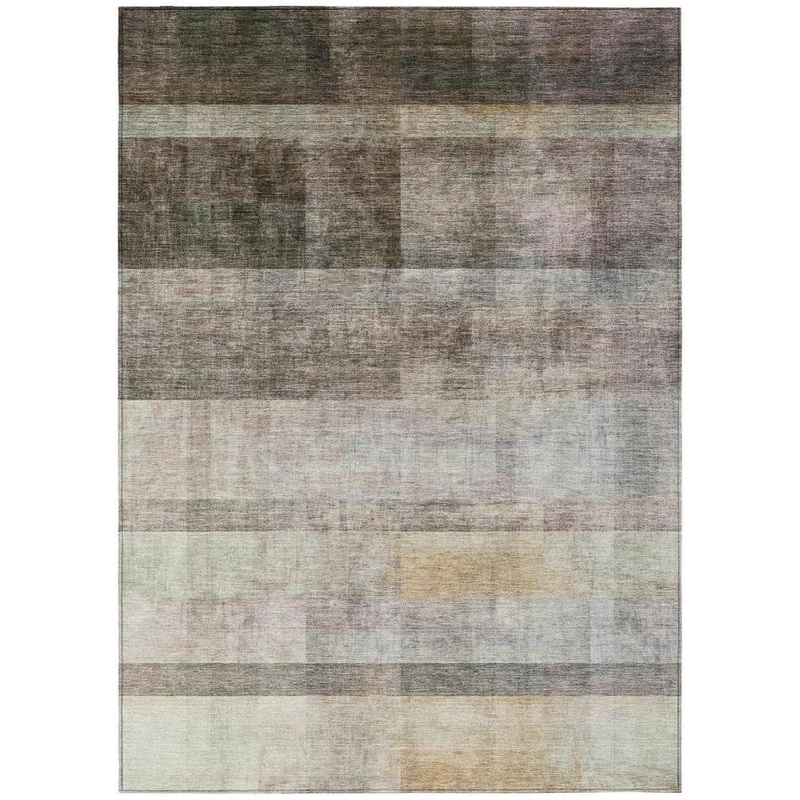 HomeRoots Brown 3 ft. x 5 ft. Woven Solid Color Rectangle Indoor/Outdoor Area Rug 2000563631