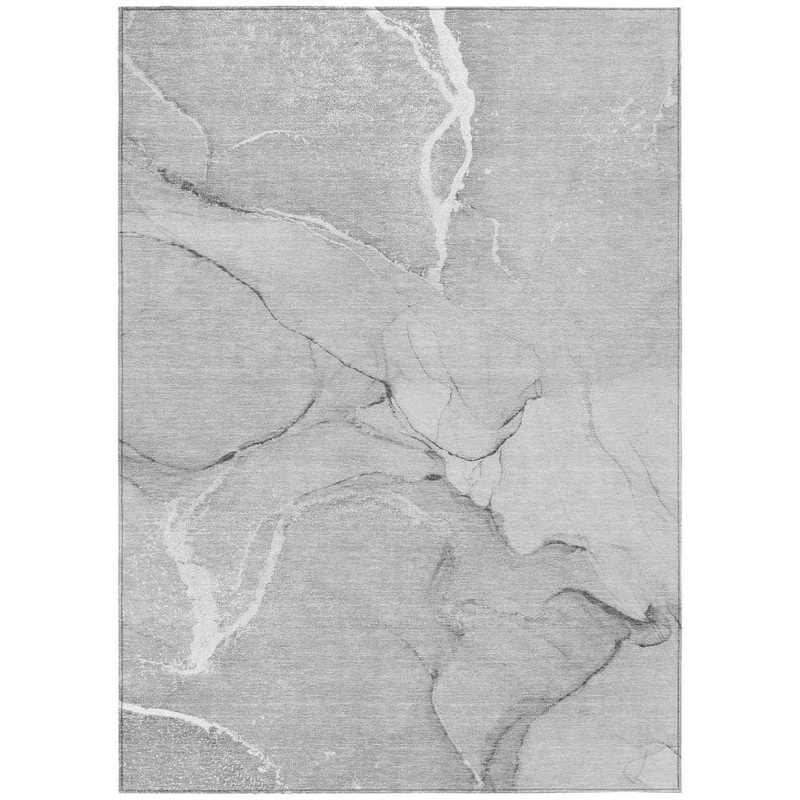HomeRoots Gray 5 ft. x 8 ft. Abstract Indoor / Outdoor Area Rug 2000559897
