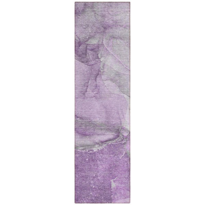 HomeRoots Lilac 2 ft. x 8 ft. Woven Abstract Polyester Runner Indoor/Outdoor Area Rug 2000560565