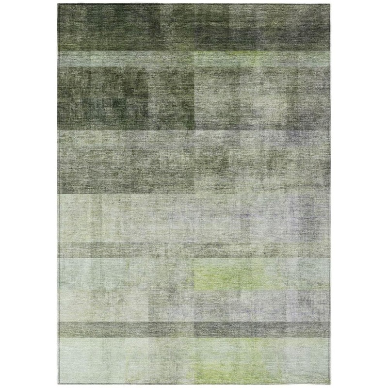 HomeRoots Olive Green 10 ft. x 14 ft. Woven Solid Color Rectangle Indoor/Outdoor Area Rug 2000563663