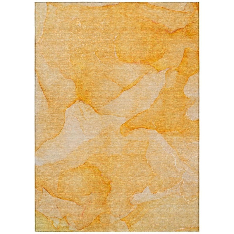 HomeRoots Orange 3 ft. x 5 ft. Abstract Indoor / Outdoor Area Rug 2000559869