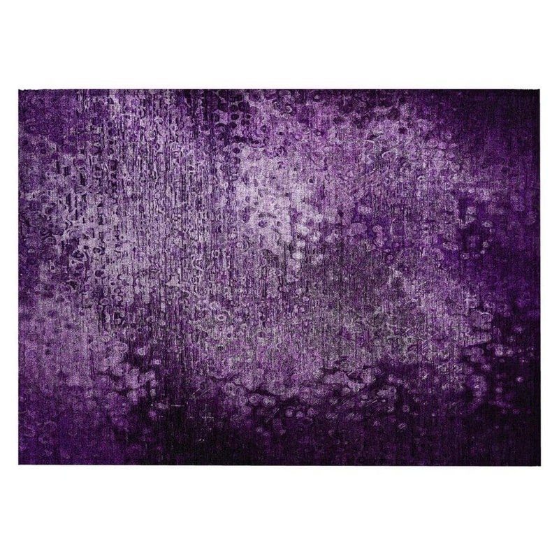 HomeRoots Purple 2 ft. x 3 ft. Woven Border Rectangle Indoor/Outdoor Area Rug 2000563511