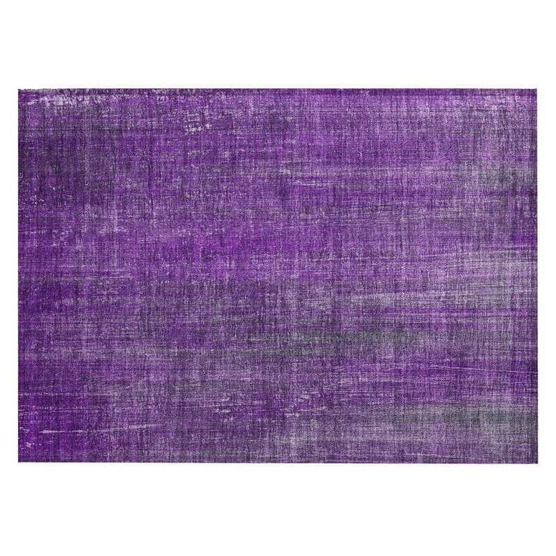 HomeRoots Purple 2 ft. x 3 ft. Woven Striped Rectangle Indoor/Outdoor Area Rug 2000562614