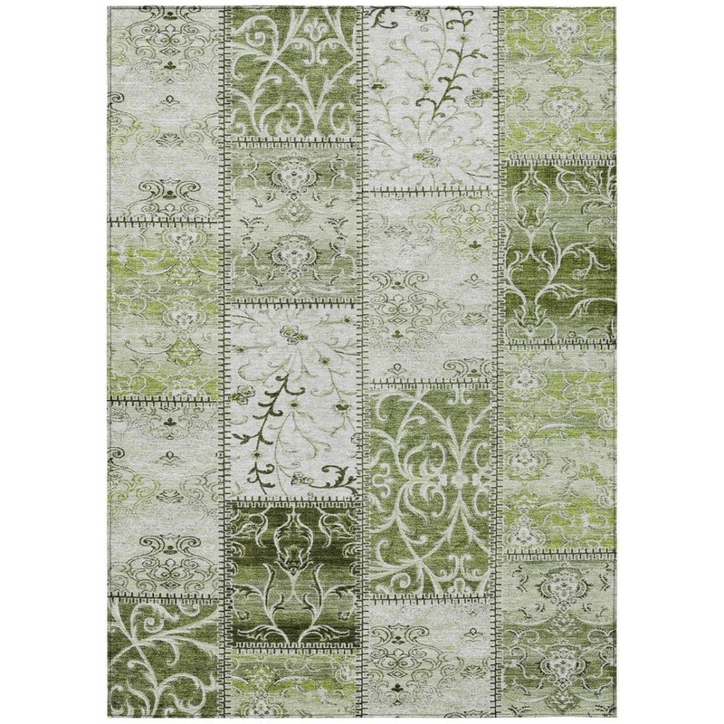 HomeRoots Green 10 ft. x 14 ft. Woven Plaid Rectangle Indoor/Outdoor Area Rug 2000563564