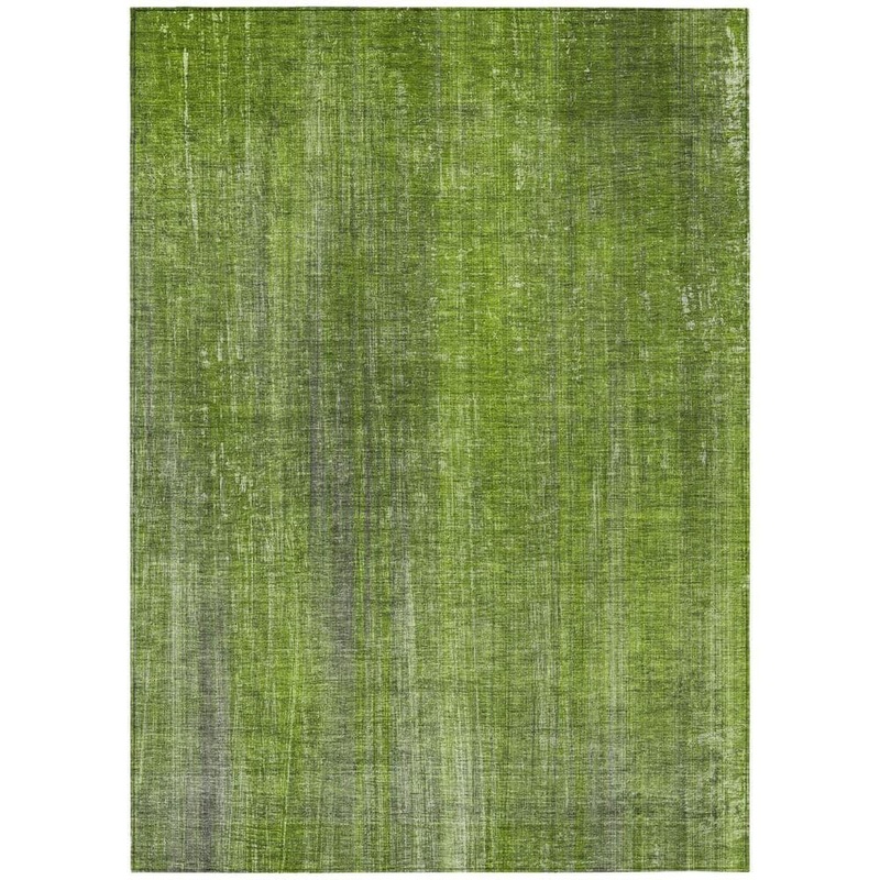 HomeRoots Green 10 ft. x 14 ft. Woven Striped Rectangle Indoor/Outdoor Area Rug 2000562595