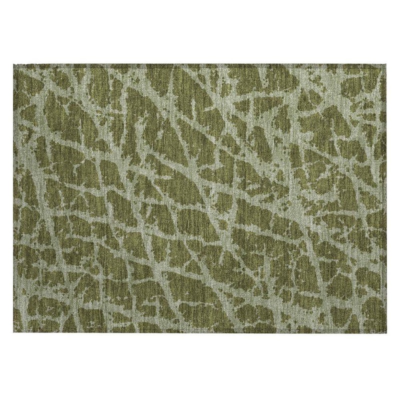 HomeRoots Green 2 ft. x 3 ft. Abstract Indoor/Outdoor Area Rug 2000559640